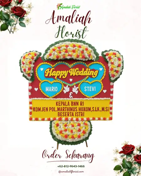 Papan Bunga Pernikahan Begadung